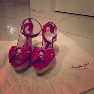 Salvatore Ferragamo Red Sandals